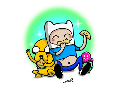 Indulge Finn and Jake! adventure burgers cartoons smile tacos time