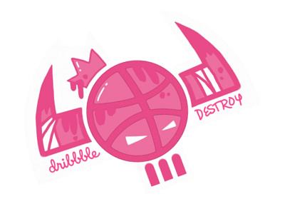 dribbble Vi-King beast design dribbble king pink playoff sticker streetstyle viking