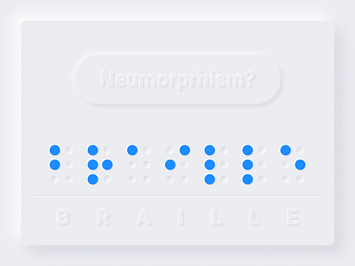 Neumorphism & Braille Alphabet + FREE Figma