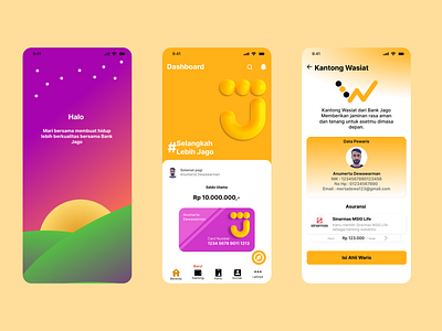 Bank Jago "Kantong Wasiat" Life Insurance with Last Wish Concept app bankjago finance app graphic design insurance app redesign ui