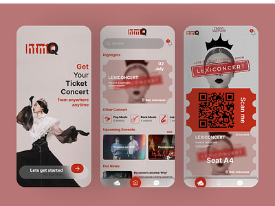 "htmQ" Ticket booking app concept