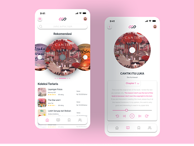 "Bacain" Audiobook Shop and Player App Concept appconcept audiobook audioplayer book ui uidesign