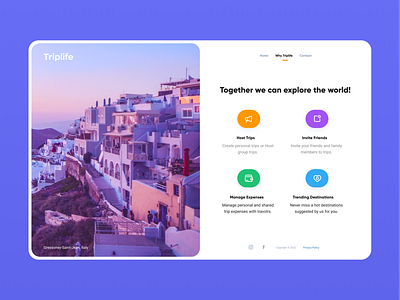 Travel Landing page landing page travel uidesign uxdesign website