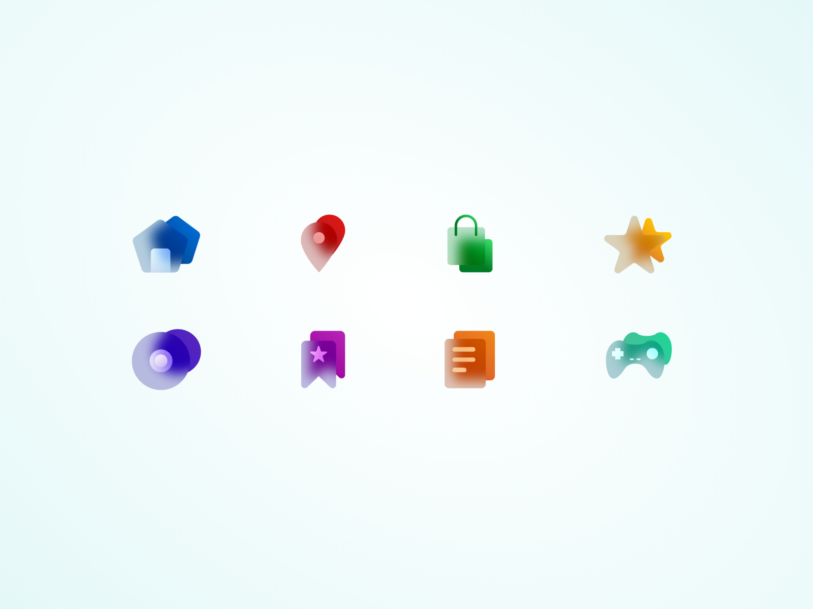 Frosted glass icons light by Isravel Raj on Dribbble