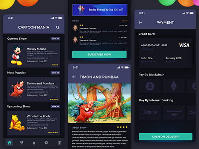 App design for cartoon series app design cartoon app ios iphone app mobile app ui ux