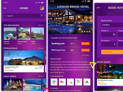 Android Hotel App Designs Themes Templates And Downloadable Graphic Elements On Dribbble