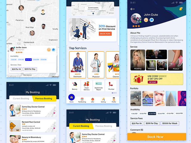 On demand mobile app by Nilesh Dubey for MindInventory on Dribbble