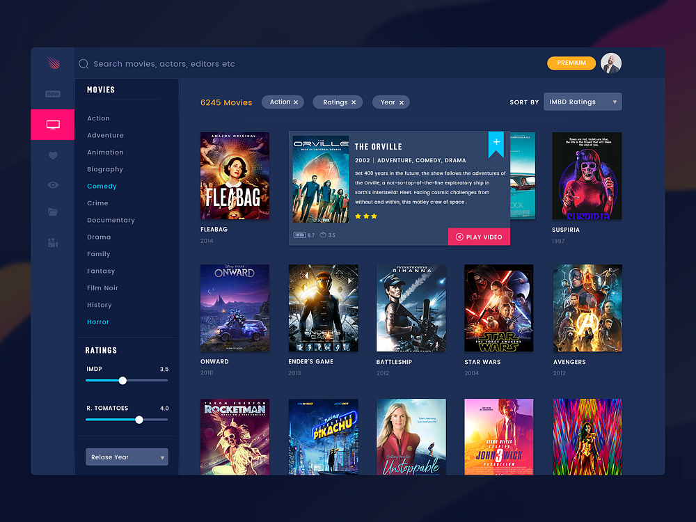 Movies Dashboard by Nilesh Dubey for MindInventory on Dribbble