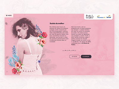 Women's health workshop brasil brazil breast cancer cancer course educational flower health health care html pink pink october responsive responsive design responsive layout ui ux woman womens health workshop