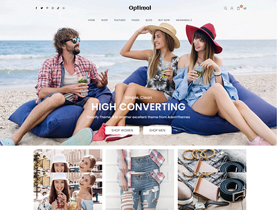 Optimal Multipurpose Shopify Theme branding clean clothing fashion multipurpose shopify theme