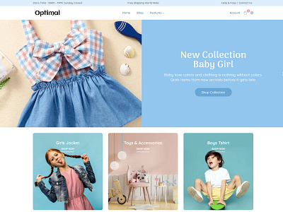 Optimal Shopify Theme for Kids clothes beautiful clothing fashion kids shopify theme
