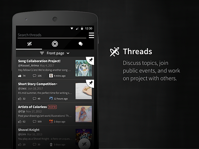 The Colorless (Threads) mobile mobile app mobile app design mobile ui mobile ux