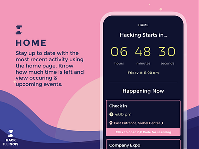 HackIllinois 2018 Mobile App (home page)