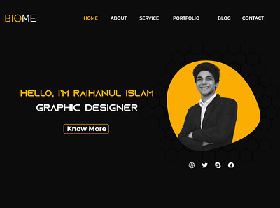 Graphic Designer Landing Page graphic design ui