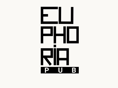 Euphoria Pub - Logo branding design graphic design illustration logo typography vector