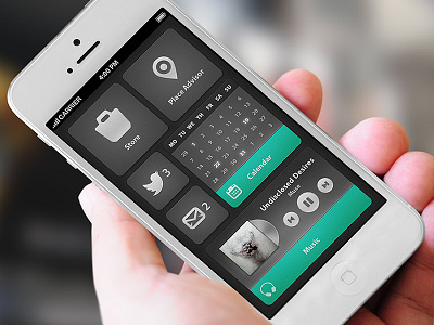 Natalie - App Menu app apps art concept icons iphone menu multiscreen music player nav navigation ui ux