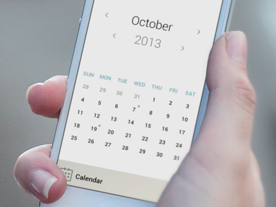 Calendar UI app calendar clean flat ios iphone schedule ui