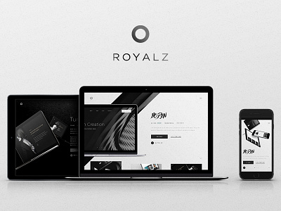 Royalz black clean design minimal new store themes web website white wordpress