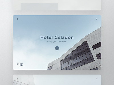 Hotel Celadon - Home apartment clean home hotel landing modern presentation ui weather website