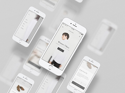 Marnie app clean commerce design fashion list minimal product shop slider ui ux