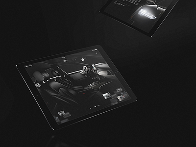 Part II audi auto car concept dark presentation redesign slider tablet ui ux