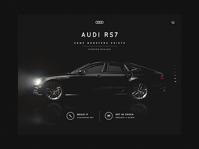 V audi auto car concept dark final performance presentation redesign slider tablet ui