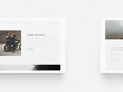 Sylvia - About about articles blog clean design minimal stories tablet template web