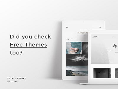 Free Themes clean creative free freebie minimal photography portfolio tablet template themes uiux website