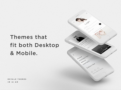 Royalz - Web & Mobile ad clean creative free minimal mobile responsive template themes ui ux website