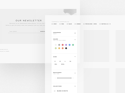 Shop - Advanced Sidebar bar colors design filter minimal shop sidelist subscribe template theme web wordpress