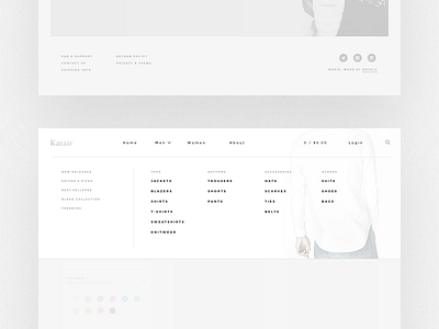 Kazaar - Mega Menu commerce design list mega menu minimal shop template theme web wordpress