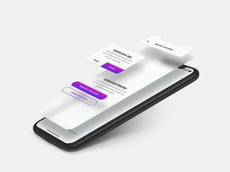 Lydia UI Kit - Highly Customizable blog article minimal customizable clean activity iphonex interactive ux ui iphone x mobile