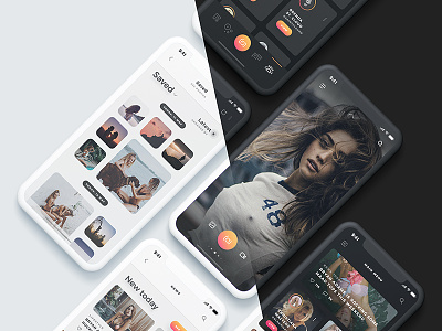 Arnelle UI Kit - Dark & Light app chat gallery gold ios iphone x media messages stories ui ux