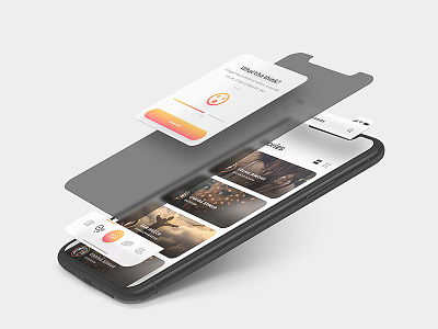 Arnelle UI Kit - High Customizable albums app chat dark gallery gold ios iphone x messages stories ui ux