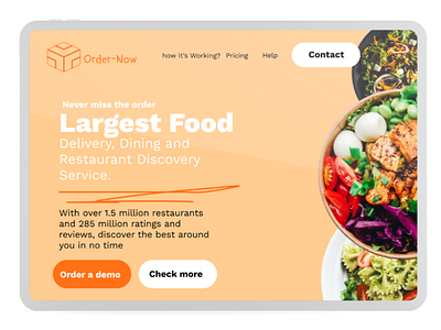 Landing Page Order-Now Food theme animation app branding design ecommerce graphic design illustration logo ui vector website wordpress