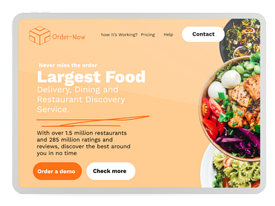 Landing Page Order-Now Food theme