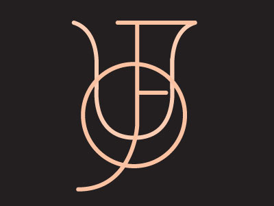 Out From Under Logo feminine logo monogram simple typography