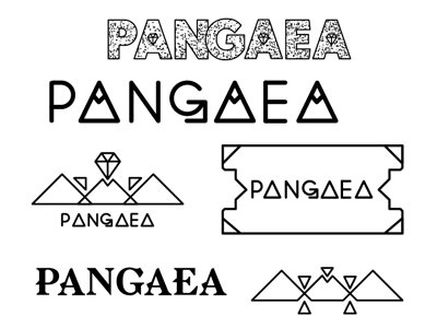 Pangaea Logo Sketch geometric logo sketch