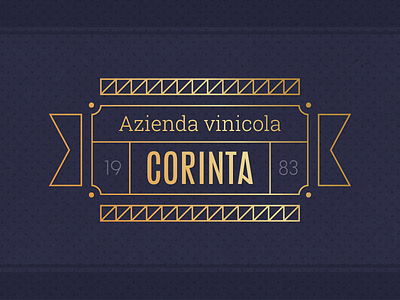 Corinta Identity gold identity logo wine winery