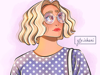 Girl illustration/Curls all the way!