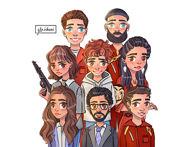 Money Heist Illustration