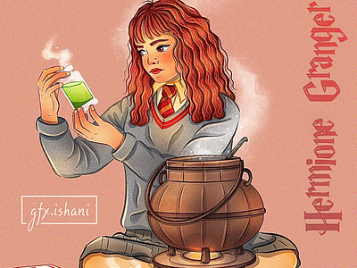 Hermione Granger Illustration graphics harrypotter hermionegranger illustration