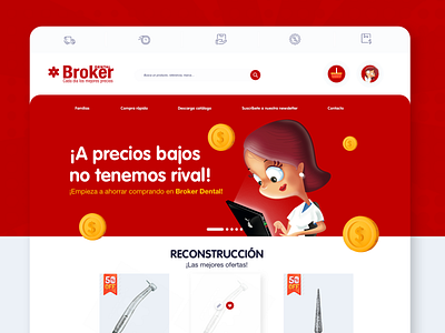 Broker Dental branding dental dentist doctor graphic design landing minimalist web webdesign