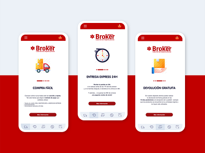 Broker Dental Mobile app application dental dentist diseñoweb doctor graphic design landing mobile mobileapp red responsive responsiveweb web webdesign
