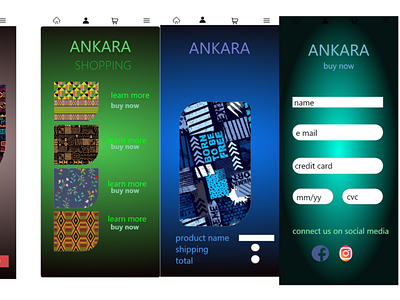 ANKARA mobile app design