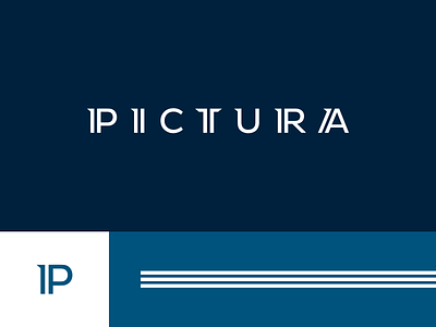 Pictura Logo | Concept branding extended indentity inline lines logo logomark logotype monogram p sans serif sanserif wings wordmark