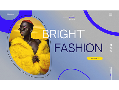 Bright Fashion branding design fashion magazine typography ui ux web