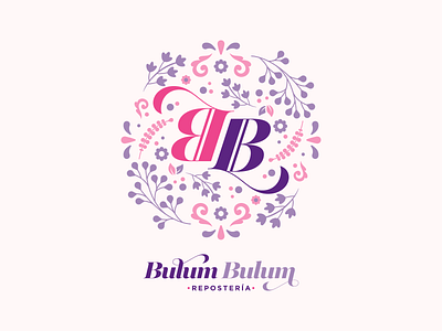 Logo - Bulum Bulum brand branding cake cake shop company cute design flower identity logo logotipo logotype love sweet typography