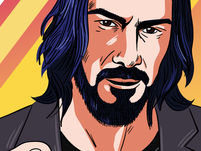 Keanu is breathtaking comic graphic illustration illustrator keanu reeves people poster vector