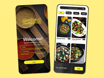 Masakyook - Recipe App app ui ux